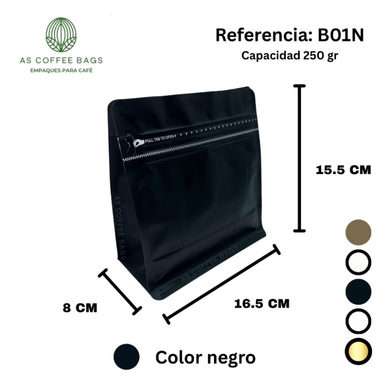 Bolsa para café 250 g color negro