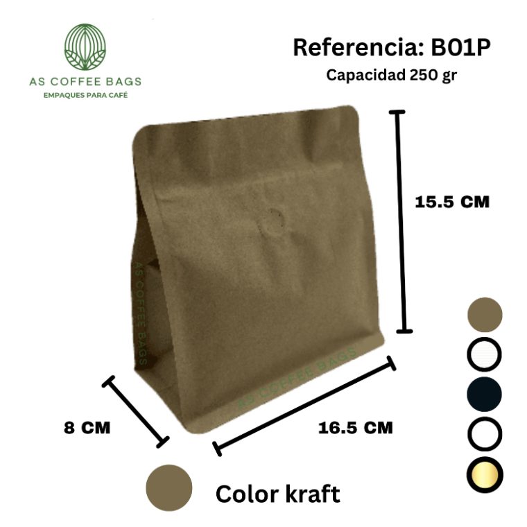 Bolsa para café 250 g color papel / kraft