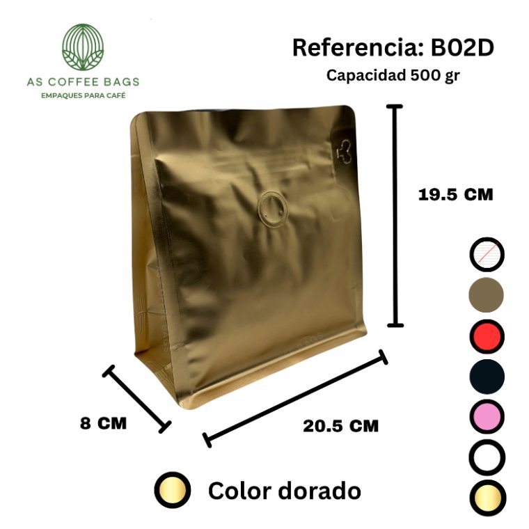 Bolsa para café 500 g color dorado