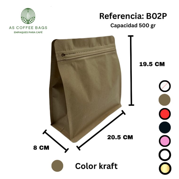 Bolsa para café 500 g color papel / kraft