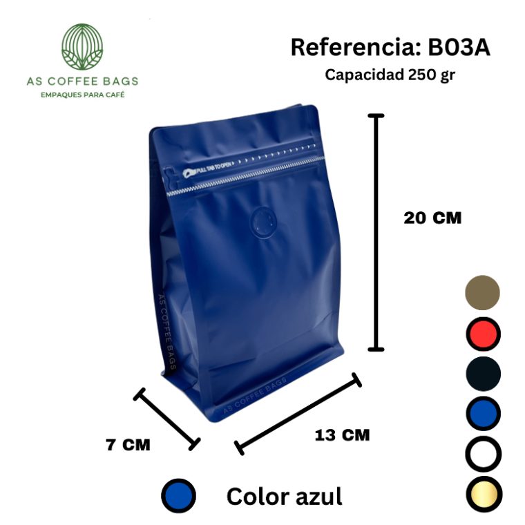 Bolsa para café 250 g color azul oscuro