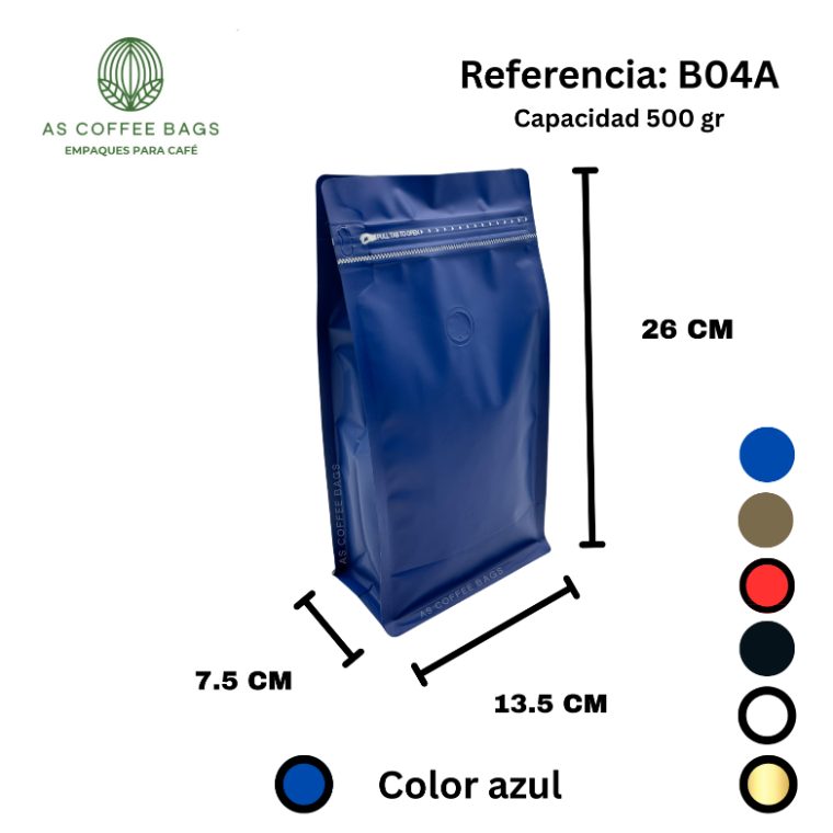 Bolsa para café 500 g color azul oscuro
