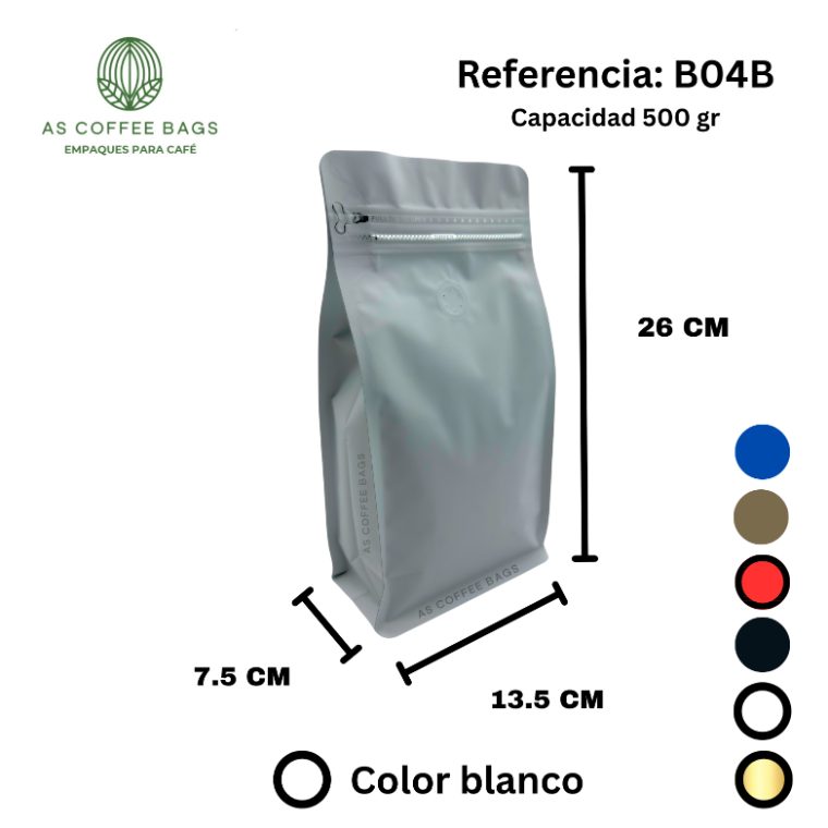 Bolsa para café 500 g color blanco