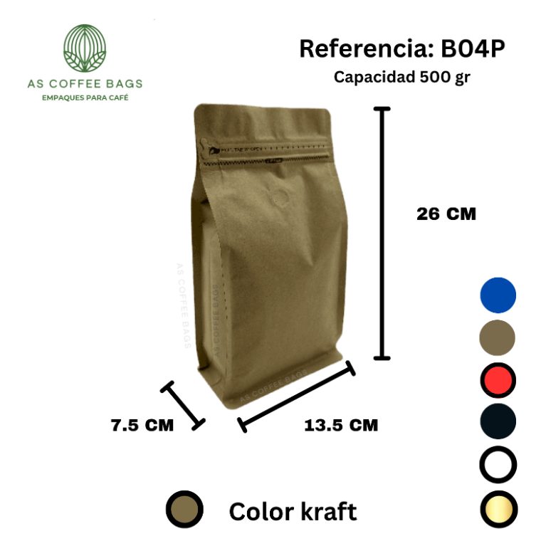 Bolsa para café 500 g color papel / kraft