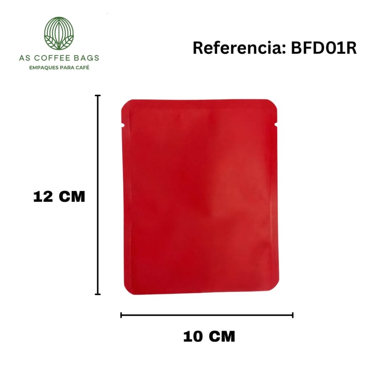 Bolsa para filtro drip color rojo