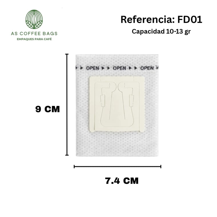 Filtro drip para café color blanco