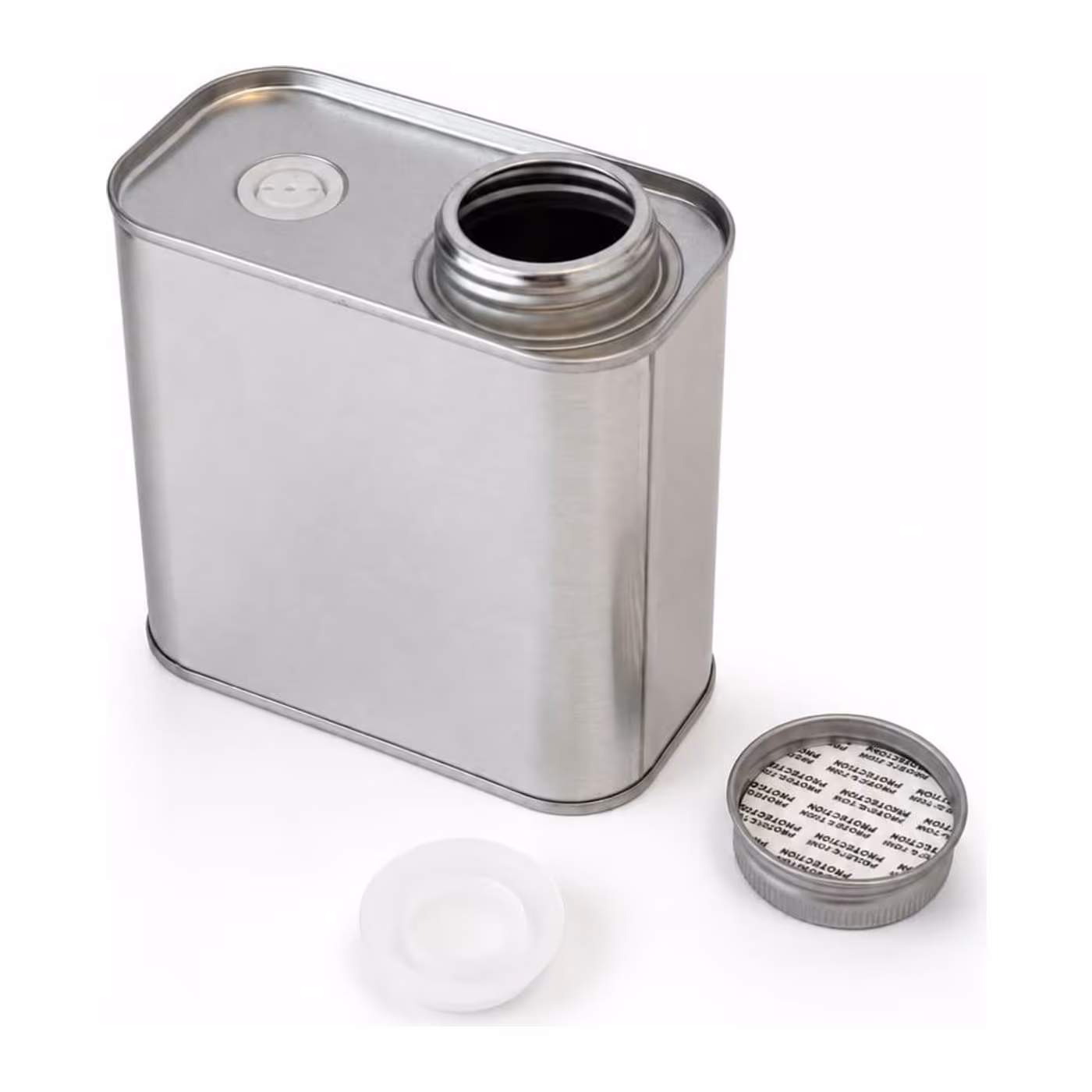 Lata metálica para café con tapa y sello de aluminio